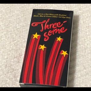 NWT Rockins Cosmetics Hot Mess Threesome Glitter Eye Pens